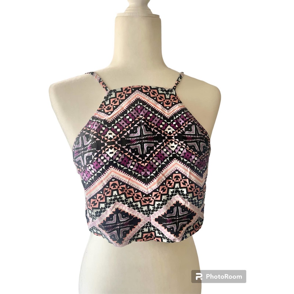 Express XS Backtied cute crop top halter top